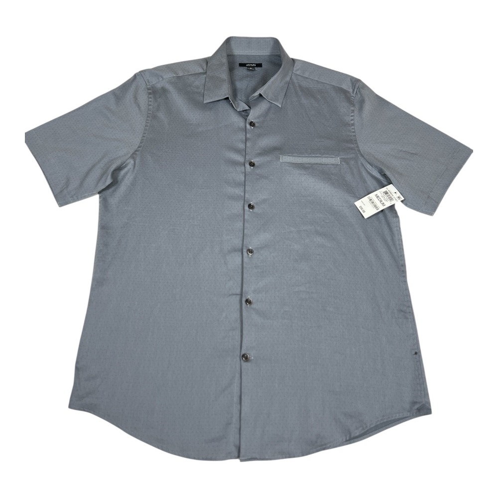 Alfani Men’s Modern Stretch Button Down Shirt Gray NWT Size M‎